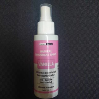 Natural Deodorant Tawas Spray Vanilla-100 ml ( Penghilang Bau Badan/Ketiak Bersih & Wangi 24 Jam )