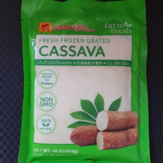 Frozen Grated Cassava ( Singkong Parut )  - 16 oz