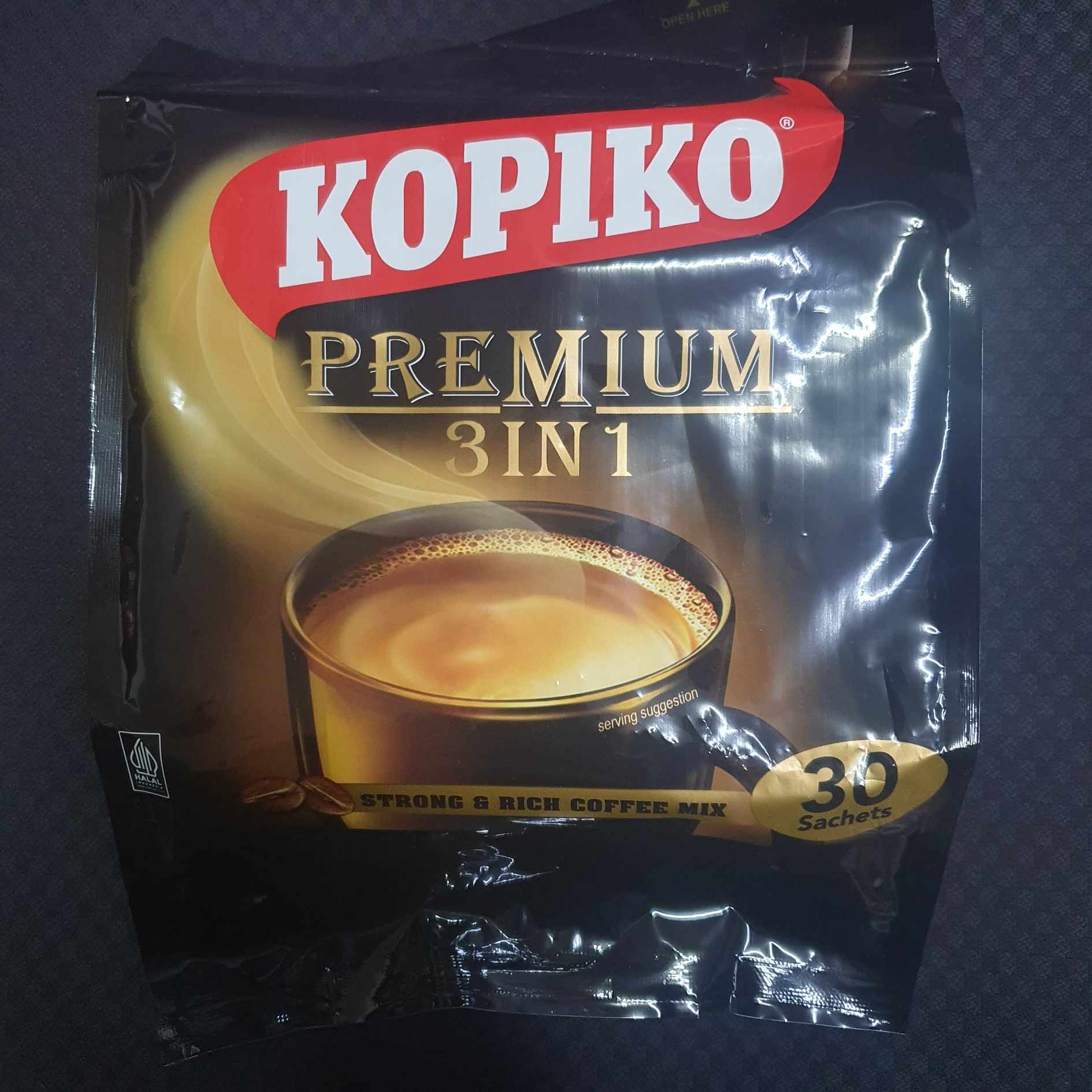 Café soluble 3 en 1 Kopiko™ 30g | 3 en 1 Café, lait et sucre | Dosette  individuelle