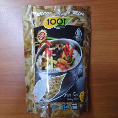 1001 Instant Nasi Liwet Rasa Teri/Anchovy - 250 grams (8.8 oz)